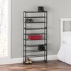 Home Basics Home Basics Easy Assemble Space-Saving 30 Pair Shoe Tower Multi-Purpose Storage Rack, Black ZOR96158